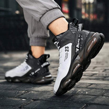 Men Sneakers Fashion Outdoor Jogging Sports Shoes Mesh Breathable Cushioning Lightweight Rebound Versatile Basket Footwear Male