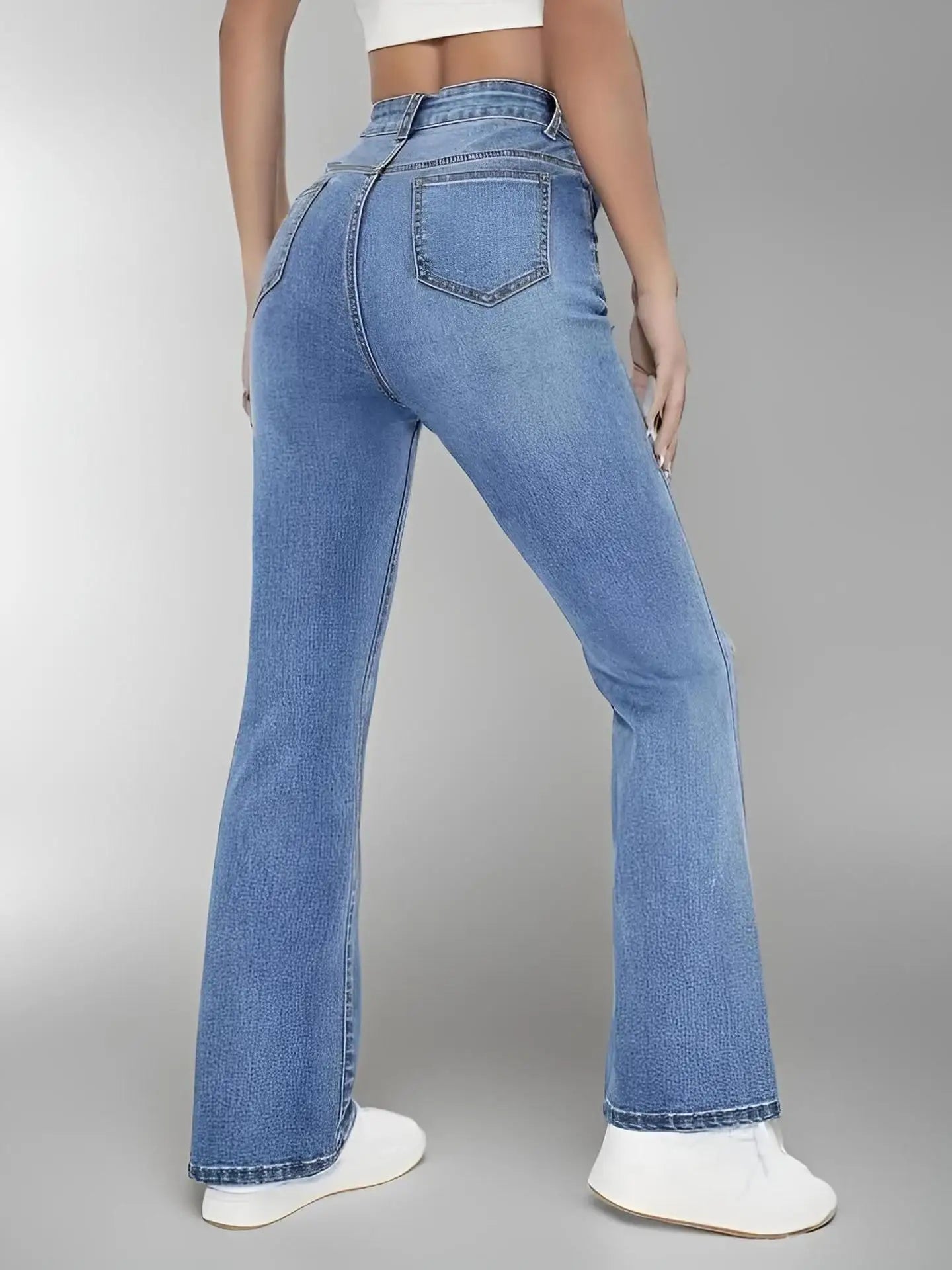 Nuevos jeans ajustados para mujeres, estilo europeo y americano, casuales, versátiles, de cintura alta, lavados, pantalones de mezclilla para mujer
