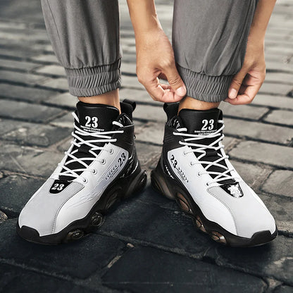 Men Sneakers Fashion Outdoor Jogging Sports Shoes Mesh Breathable Cushioning Lightweight Rebound Versatile Basket Footwear Male